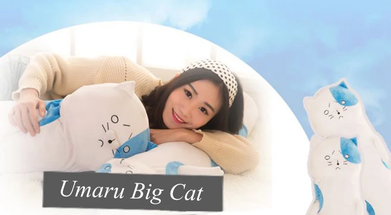 1pcs 100cm Himouto Umaru Chan Bigcat Pillow Plush Toy Umaru Doma Cosplay Pillow Case Plush Doll Toys Gifts for Kids  (1)