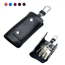 Женский мужской Кожаный Автомобильный брелок для ключей, держатель для карты кошелек Чехол Органайзер для ключей сумка брелок