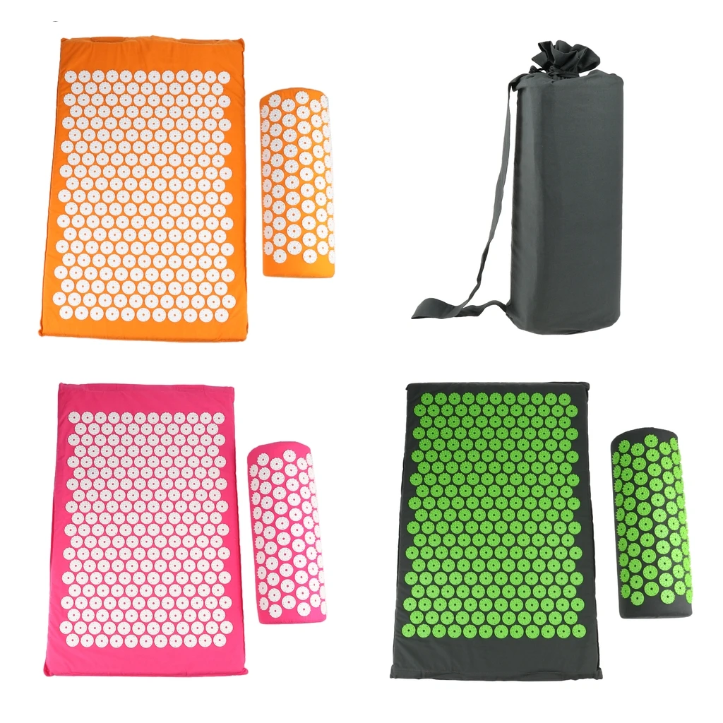 1pcs Acupressure Mat Pillow Neck Full Body Muscle Stress Therapy