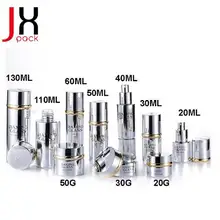 Черная косметическая упаковка 30 мл 50 мл 100 мл пользовательские Стекло/бамбук/акрил/Пластик Косметическая упаковка/ банка/бутылка для крем/лосьон