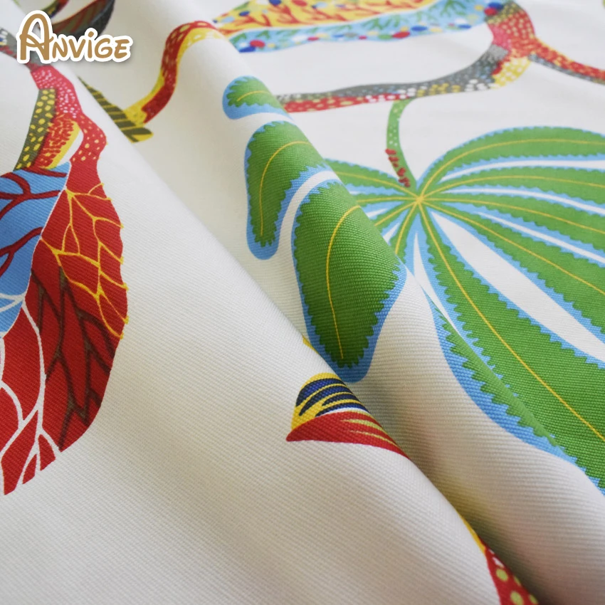 Pastoral Floral Printed Roman Shade Window Drapes (4)