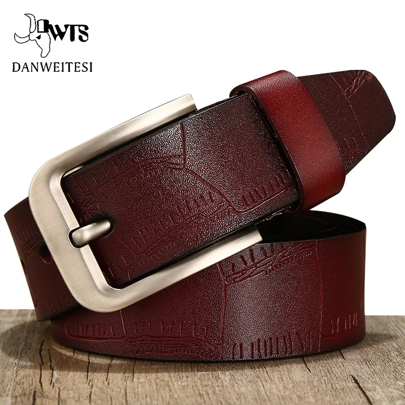 

[DWTS]men belt genuine leather belt male luxury high quality brand genuine leather belts for men cowhide fashion pin buckle