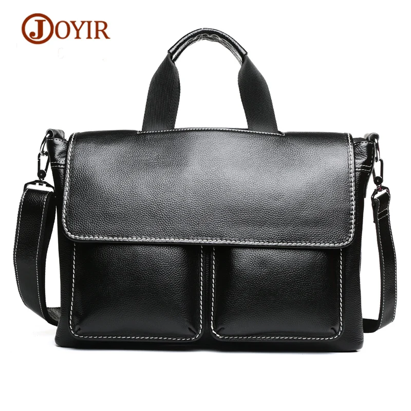 

JOYIR New Arrival Men's Briefcase Genuine Leather Handbags For Men Brand Vintage Satchel Briefcase Portfolio Men Shoulder Bags