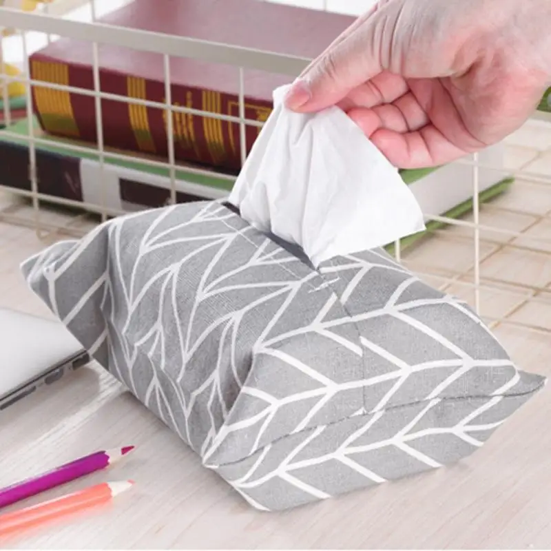 

Cotton Linen Tissue Boxes Toilet Paper Napkins Tissue Cover Holder Car Living Room Home Table Decoration