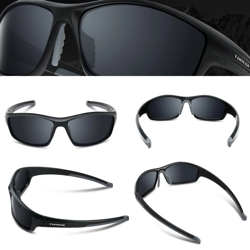 TOREGE унисекс поляризованные солнцезащитные очки для мужчин Женская мода очки UV400 защиты Сниженный Ослепительный Блеск Очки TR90 рамка