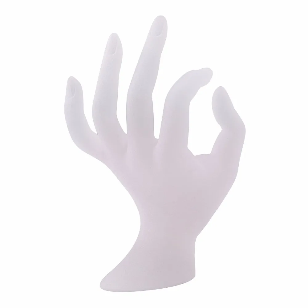 

CAMMITEVER Female White Mannequin Polyresin Hand Form Jewelry Bracelet Ring Display OK Gesture
