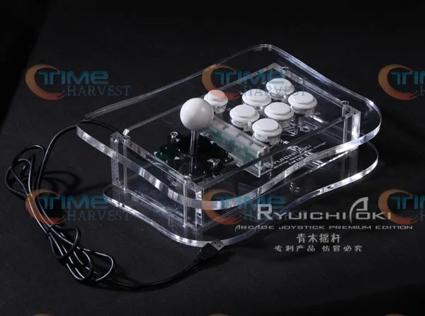 Игра pro джойстик с кнопки sanwa и джойстик sanwa и кнопки USB, ПК, PS3 Аркада рокер с файтинг feelling - Цвет: Белый