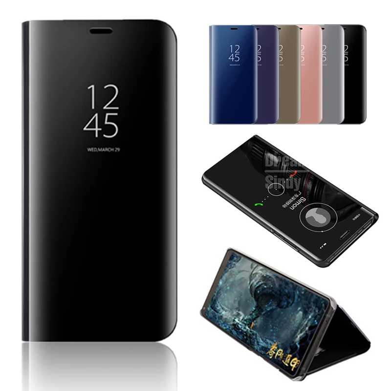 Зеркало чехол для телефона Samsung Galaxy S8 S9 плюс Примечание 9 8 S6 S7 край J5 J7 A3 A5 A7 2017