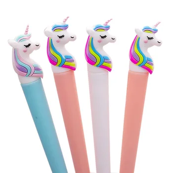 

3Pcs Korean Kawaii Cute Rainbow Unicorn Gel Pen Color Novelty Animal Girl Kid Gift School Office Supplies Stationery Store Kit