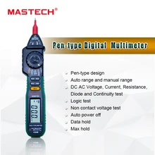 Pen-Type Digital Multimeter MS8212A Pen type Digital Ammeter Multitester With Logic and Non-Contact Voltage Test