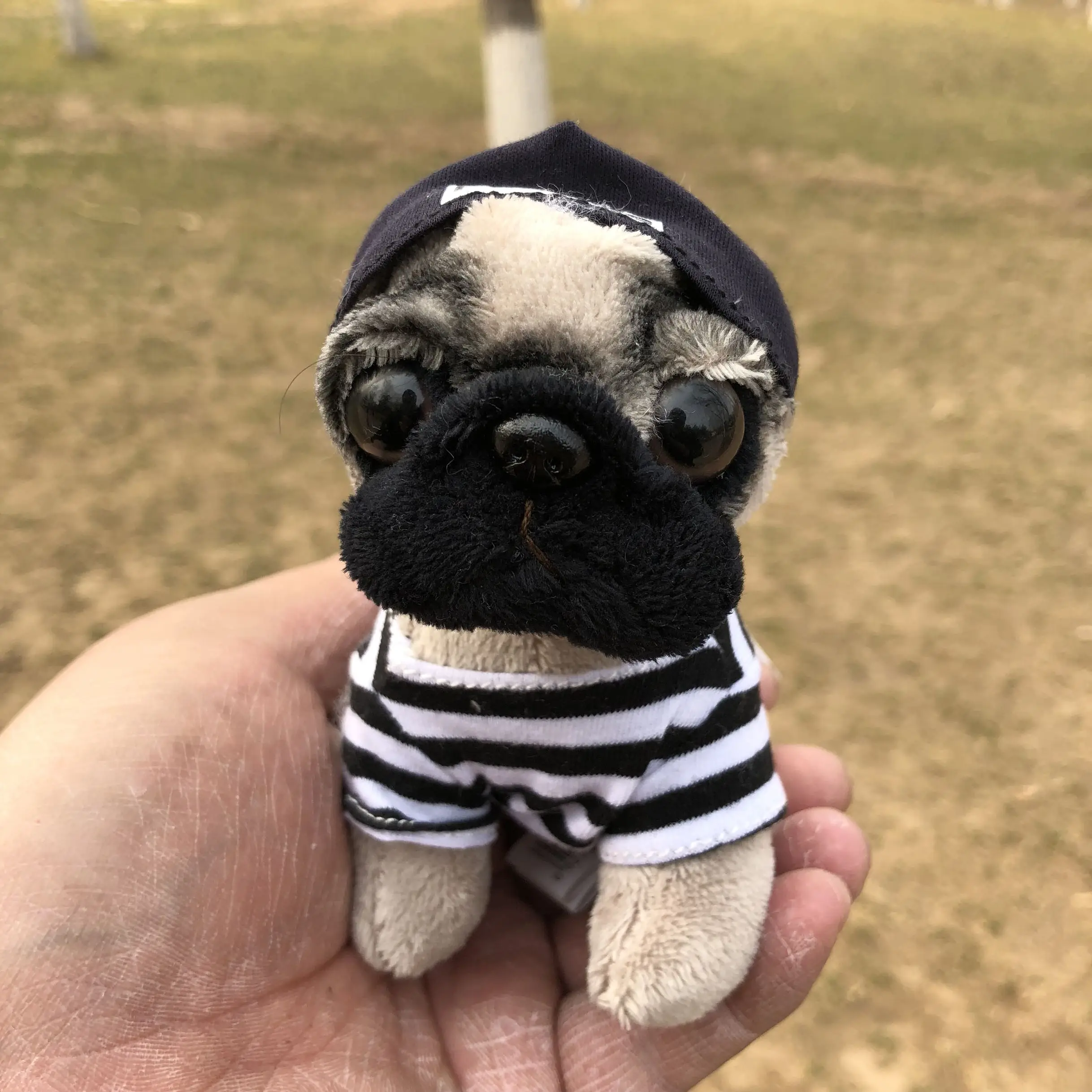 Милые подтяжки из джинсовой ткани Shar Pei Pug плюшевая игрушка Рождественские