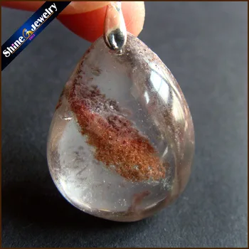 

Limited Sale Natural Green Phantom Crystals cabochon setting Necklace Pendant Stone Beads for DIY Jewelry Making JS038