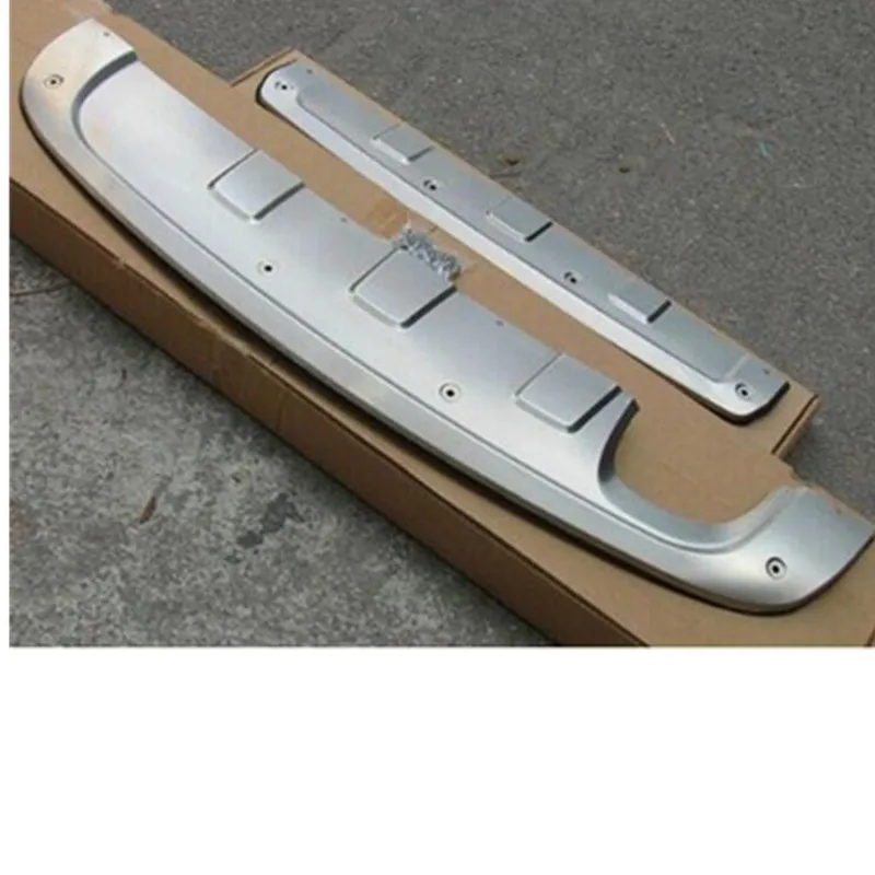 

Free shipping 2 pcs Front Stainless Steel Chrome Rear Bumper Guard Protector Skid Plate for Volkswagen Tiguan 2013 2014 2015