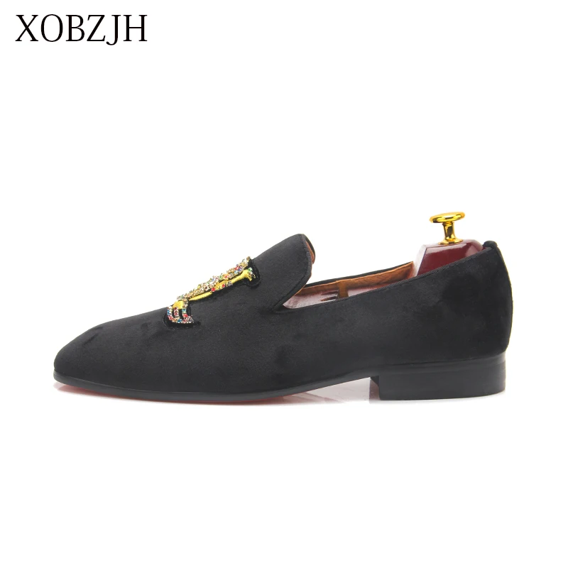 

XOBZJH High Quality Men Casual Sheos 2019 New Flat Shoes Men Wedding Party Shoes Men's Work Shoes Big Size Shoes
