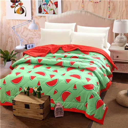 Домашний текстиль серое геометрическое летнее одеяло черно-белые одеяла лоскутное покрывало 150*200 см 200*230 см полное Королевское покрывало - Цвет: watermelon