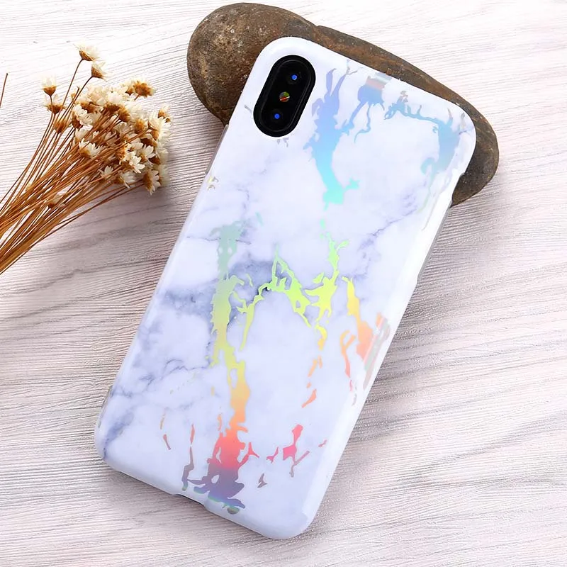 

Marble Texture Phone Case Soft TPU Protective Cover for Apple iPhone X 8 Plus 7 6 6S Plus QJY99