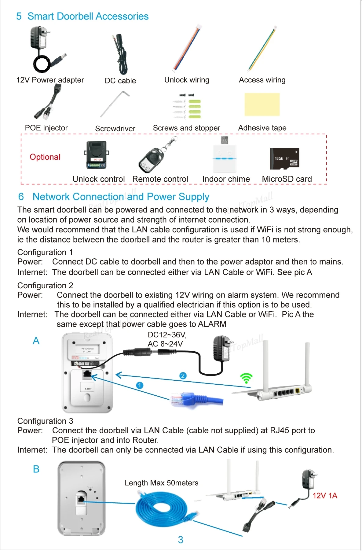 Wifi Video Door Phone Bell Wireless Intercom Support POE Power supply Wifi 3G IOS Android for iPad Smart Phone Tablet