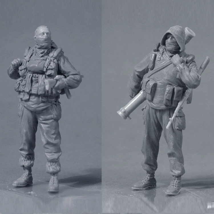 

1/35 Spetsnaz GRU II (1999), 2 figure, Resin Model Soldier GK, Military theme of World War II, Unassembled and unpainted kit
