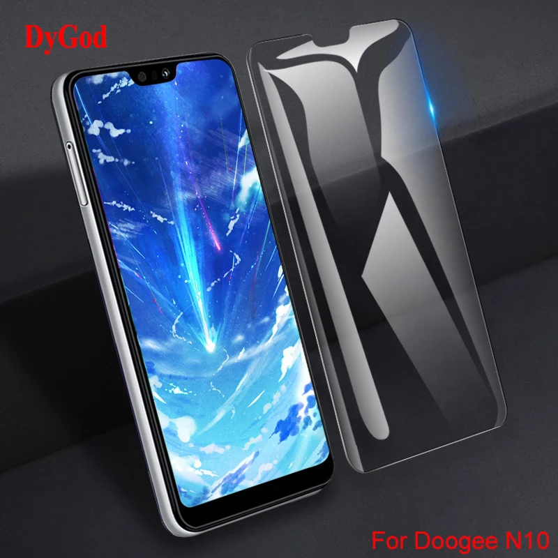 

DyGod For Doogee N10 Tempered Glass Front Film Screen Protector Glass 5.84inch For Doogee N10 Toughened Phone Glass Cover Film