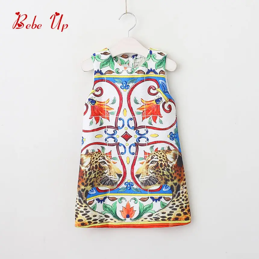 

Toddler Girl Dresses Designer Pattern Kids Fashion Dress Spring Autumn Animal Leopard Print Little Girl Clothing Party Dress