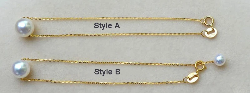 Sinya 18k gold Chain bracelets with 7.5-8mm natural round pearls for women girls Mum lover length 15.5cm to 18cm optional  (8)