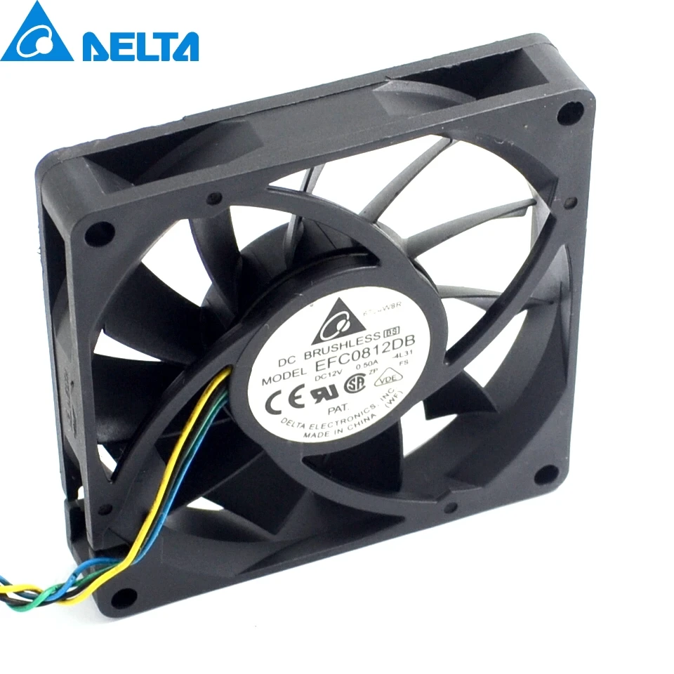 1 шт. 8 см 80 мм 8015 8*8*1 5 80*80*15 12V 0.5A 4 провод PWM Fan EFC0812DB вентилятор охлаждения для Delta|pwm