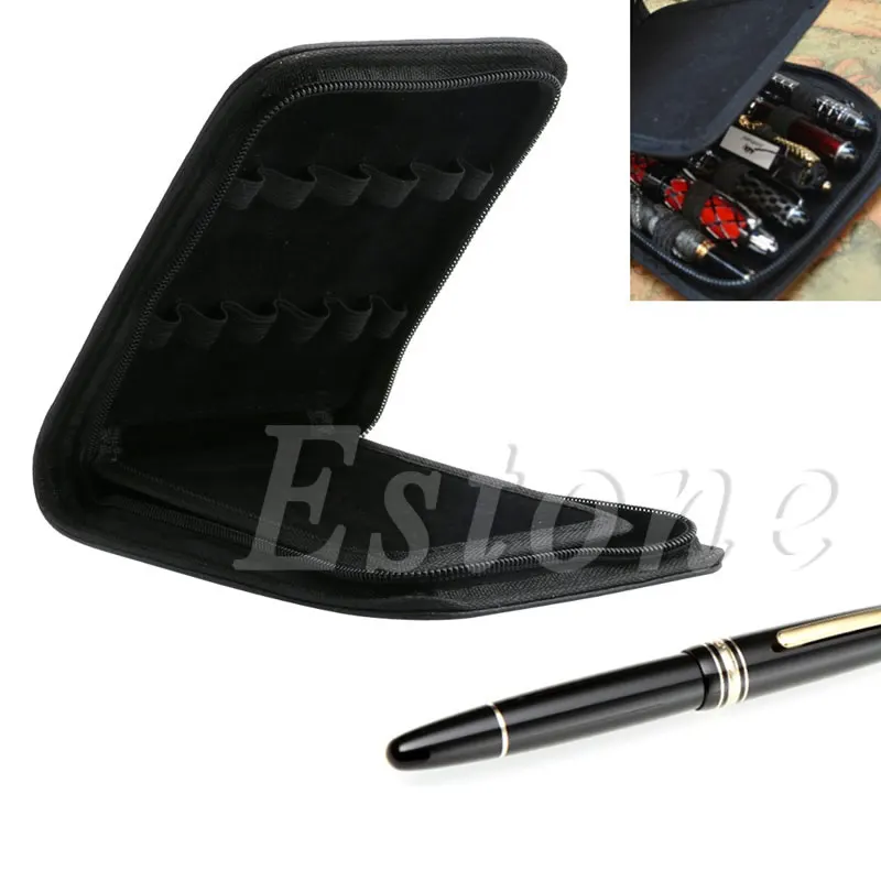 

New 12 Pens Fountain Pen/Roller Pen Faux Leather Zipper Case Holder