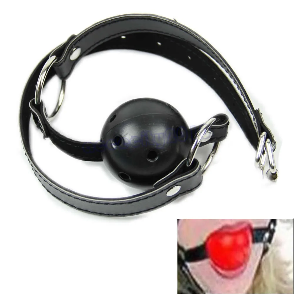 Sex Toys Pu Leather Band Ball Mouth Gag Oral Fixation Mouth Stuffed