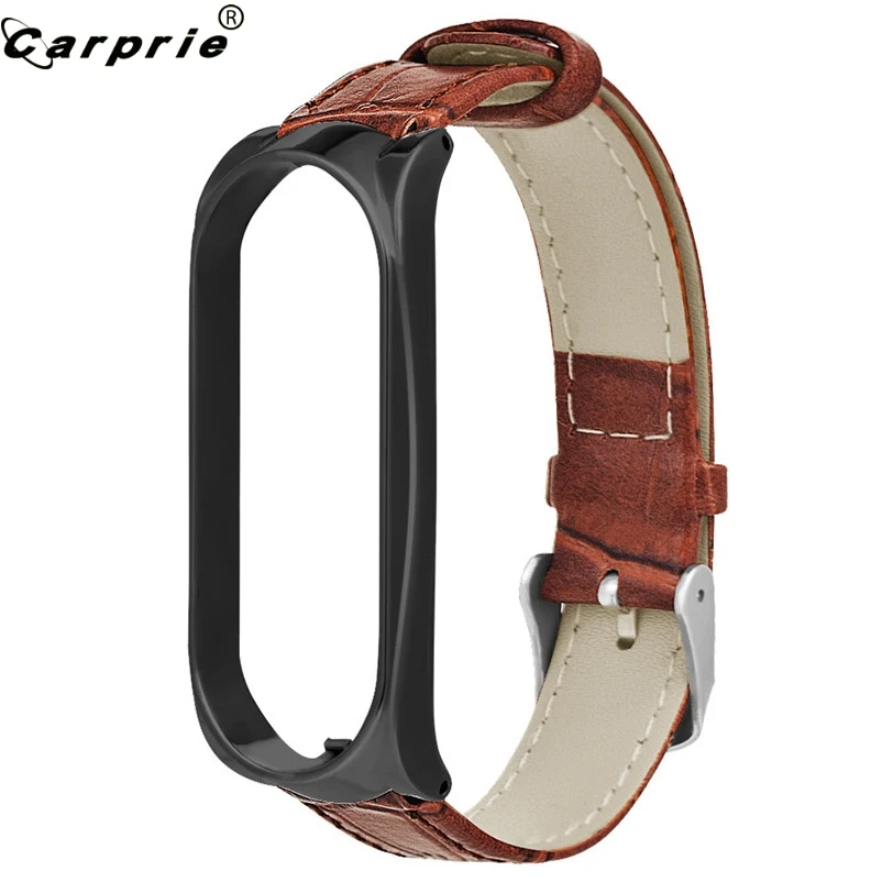 

CARPRIE Classic Smart watchstrap Solid Leather Band Replacement Accessory for Xiao Mi Band 3 90305
