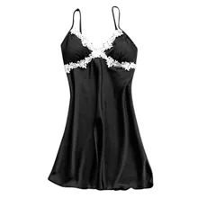 Пижамы Для женщин соблазнительный, атласный, Шелковый Белье для сна пижамы сексуальный топ слинг пижамы сексуальное женское белье порно ночь сексуальное платье% 8