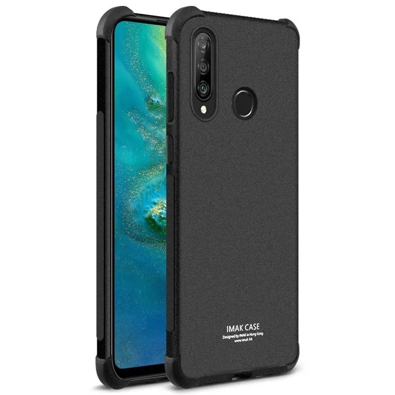 IMAK huawei P30 Lite случае ударопрочный противоударный мягкий ТПУ чехол для huawei Nova 4e - Цвет: Black Matte