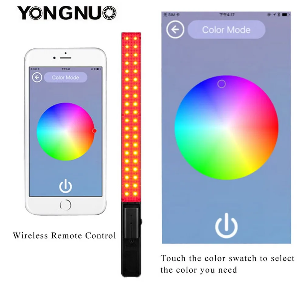 Новое поступление! YongNuo YN 360 светодиодный светильник палочка с полноцветными RGB SMD лампами 95 CRI 3200k 5500k поддержка мобильного приложения дистанционное управление