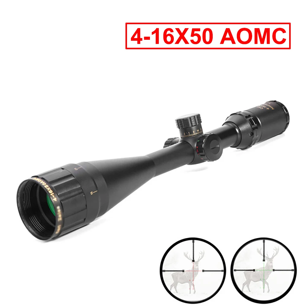 Охотничий прицел 4-16x50AOMC оптика красный и зеленый Mildot Fit 11/20 мм рельс для воздуха Пистолеты