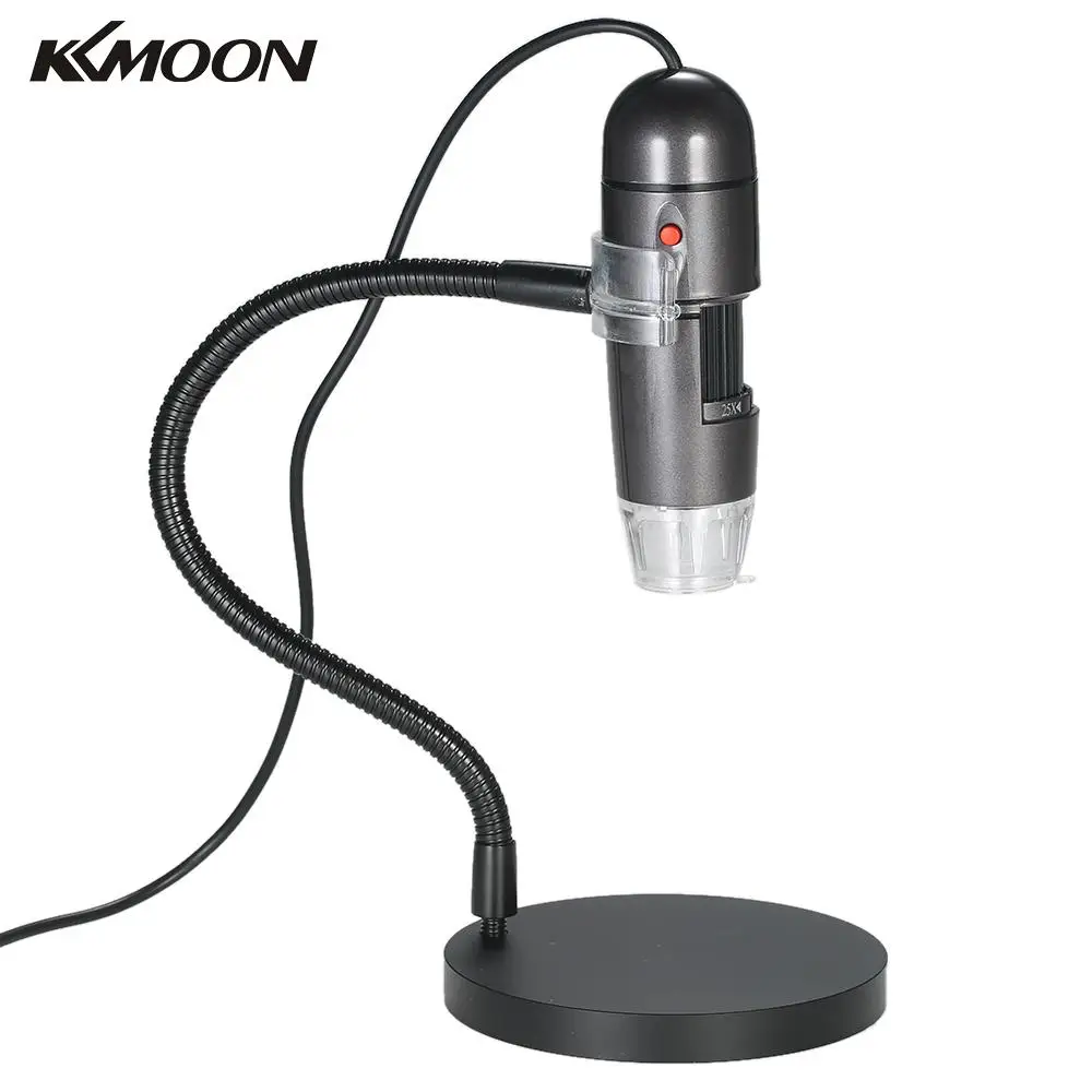 Portable Digital Microscope 8LED Digital Zoom Magnifier with Holder 25X