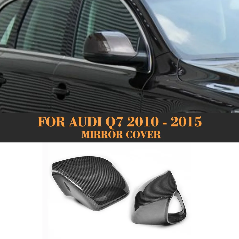 Carbon Fiber Replace Rear View Mirror Covers for Audi Q7 S line SUV 4