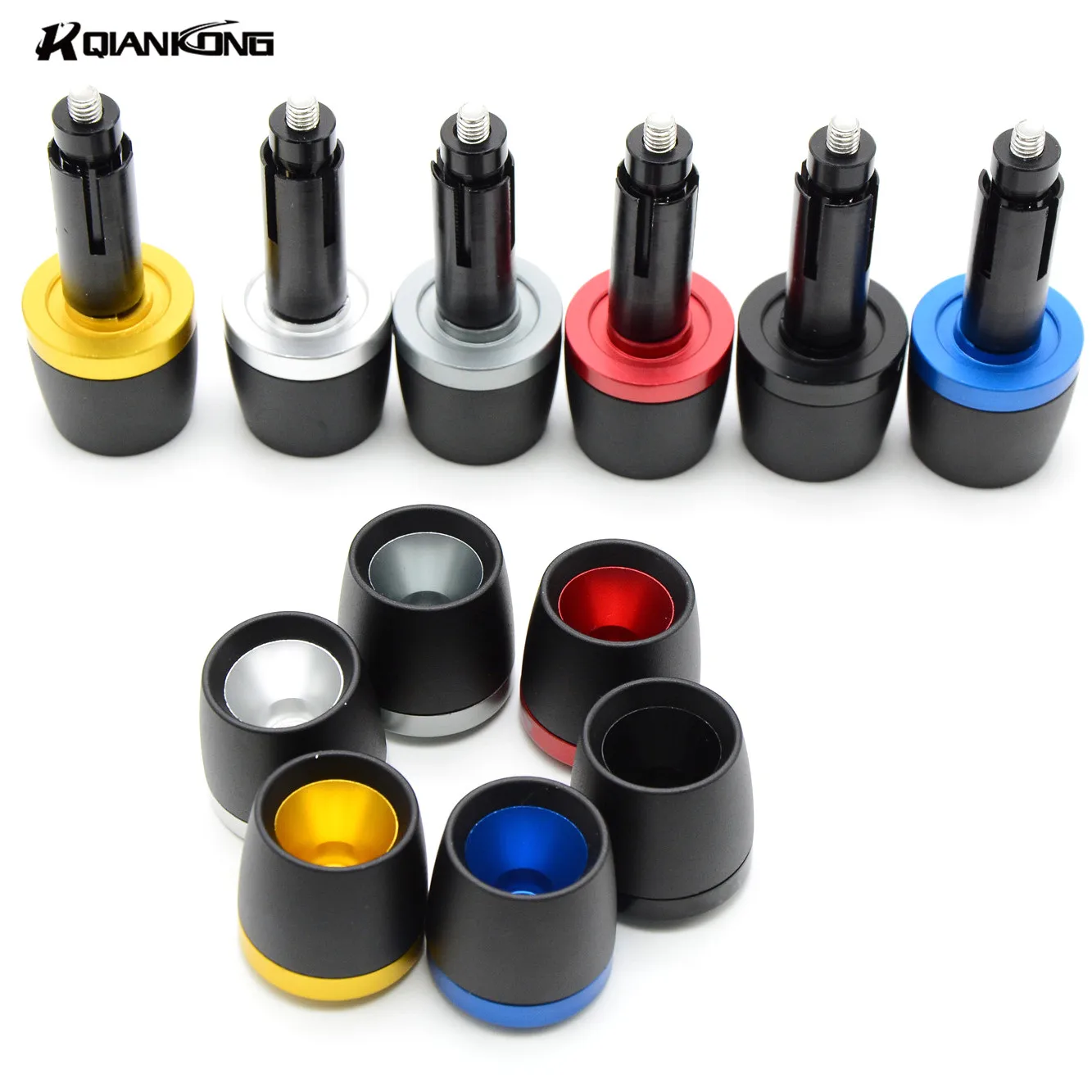 CNC Aluminum7/8 22mm Motocycle Aluminum Handle bar Hand Bars Ends for Kawasaki YAMAHA  DUCATI KTM HONDA SUZUKI Benell BMW CBR Z6