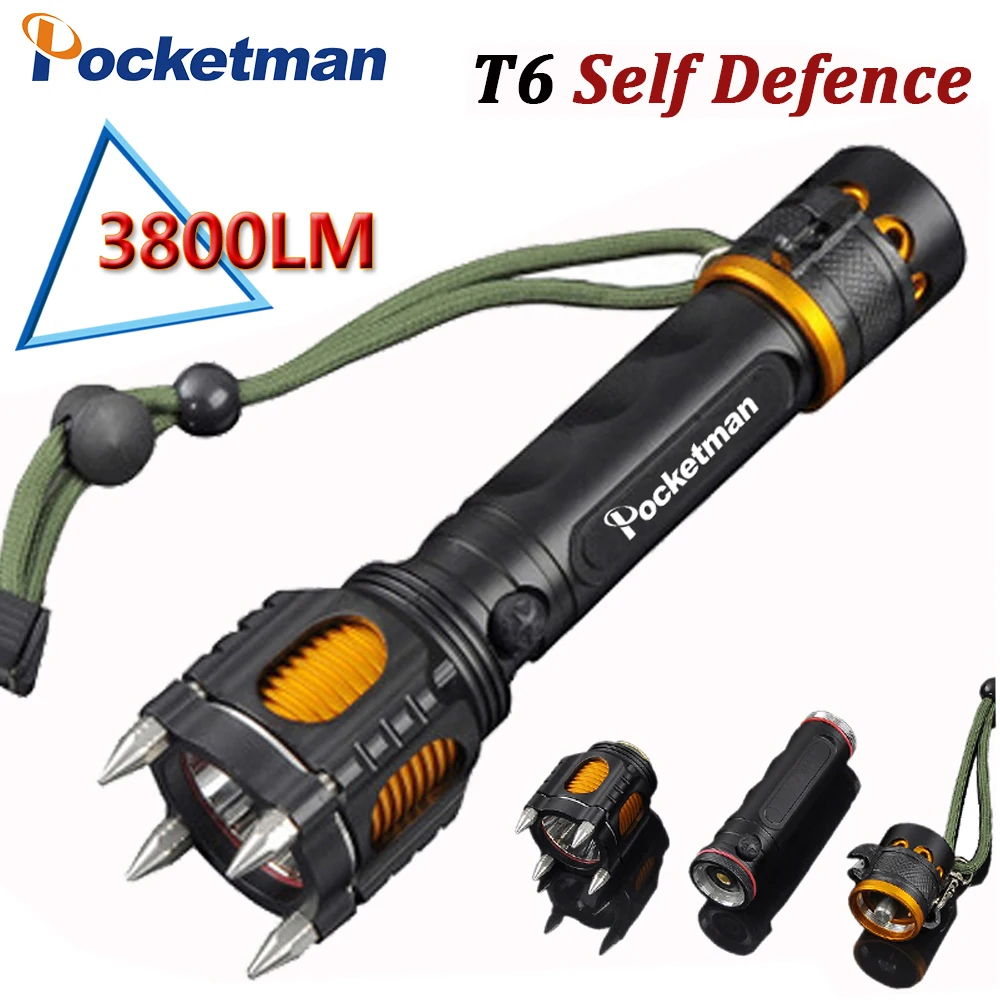 ZK93 LED Flashlight 3800LM LED Torch T6 Lampe Torche 5 Modes