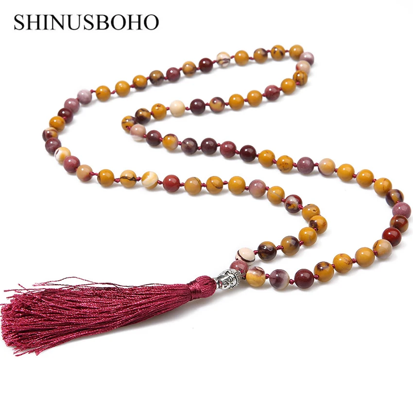 SHINUS BOHO Religious Strand Necklaces for Women Semi precious Stones