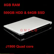 14inch ultrabook laptop 8GB Ram+64GB SSD+500GB HDD Ultrathin Quad Core J1900 Windows 8.1 Notebook Computer