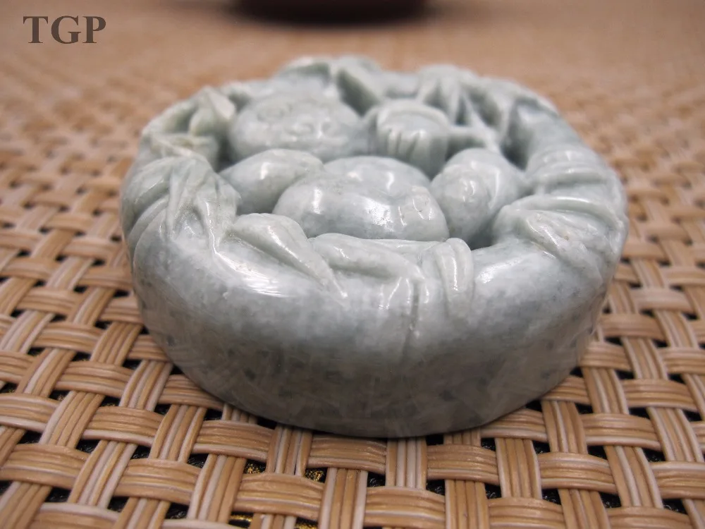 Подвеска с изображением панды и бамбукового нефрита сертификатом|pendant jade|pendant