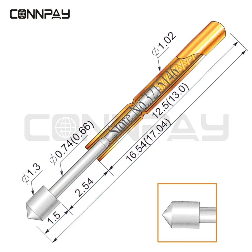 100 шт. в упаковке R75-2S зонд Pogo контактный разъем длина 26,5 мм инструмент