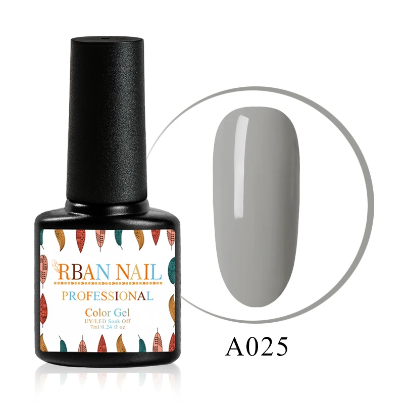 M30025 RBAN NAIL 7 мл чистый Гель-лак для ногтей замачиваемый УФ светодиодный Гель-лак Стойкий черный белый розовый основа для ногтей Гель-лак для маникюра - Цвет: M30025