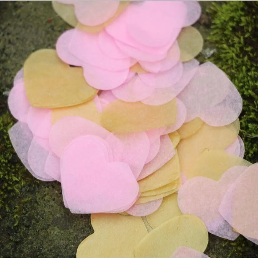 Soft Heart Pink Gold Tossing Confetti Wedding Necessary Love Decor Bridal Shower1