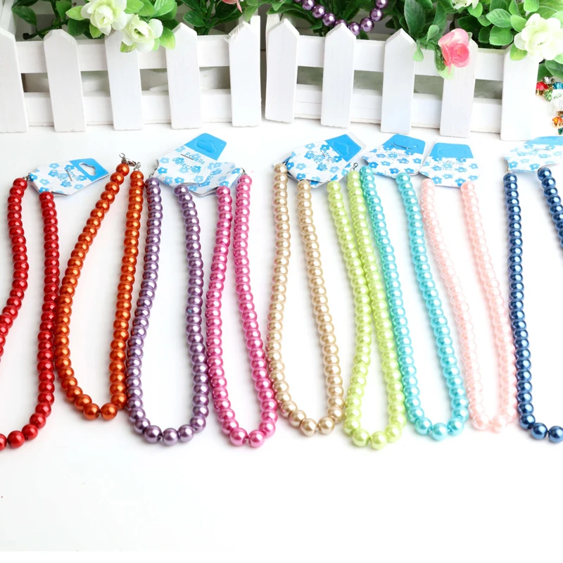 

42cm Elegant Women Pearl Necklace Chain Simulated Pearls Necklaces Beads Bridal Wedding Jewelry Party Necklace Female Gifts