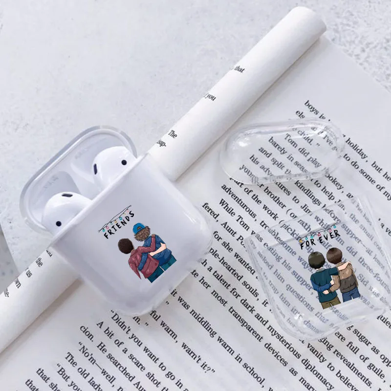 Милый чехол BFF Friends для Apple airpods беспроводные Bluetooth наушники прозрачный Airpods 1 2