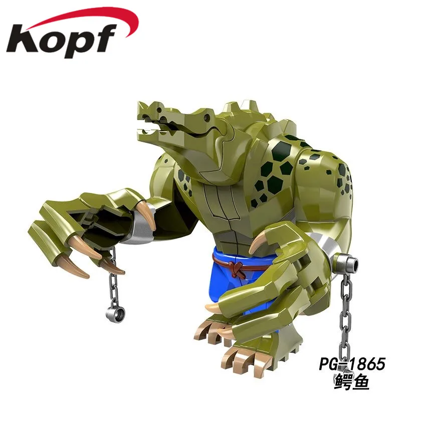 

Building Blocks Cartoon Cute Animal Movie Series Big Size Crocodile Killer Figures Gift Bricks Learning For Children Toys PG1865