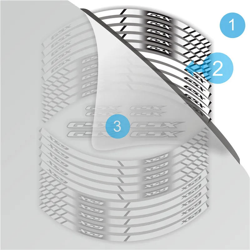 Мотоциклетные наклейки на шины внутренние колеса Светоотражающие украшение Наклейки для SUZUKI GSX 1400 650f