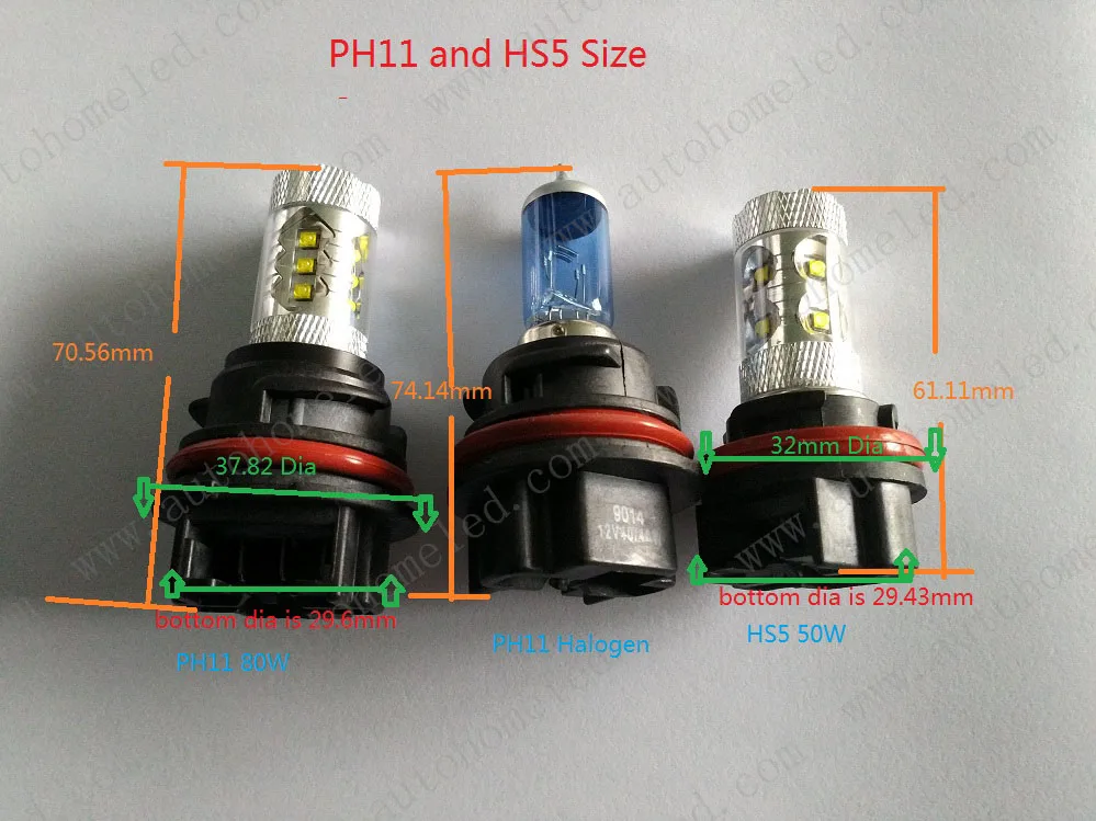 size PH11 and HS5 800