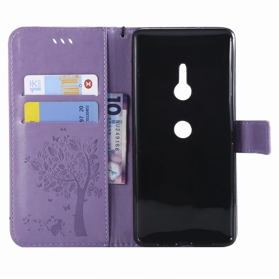 Чехлы цвета розового золота с отделением для карт Sony XZ XR XZS XZ1 Compact XZ2 Premium XZ3 XZ4 Z3 Z4 Mini