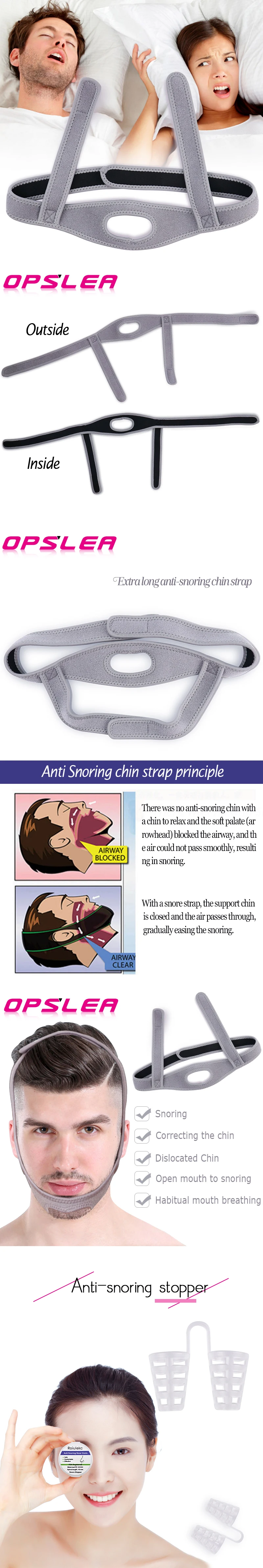 Здоровый сон помощи оборудования Регулируемая Анти храпа Чин ремешок облегчить нос храп решения дыхание Snore Stopper устройства